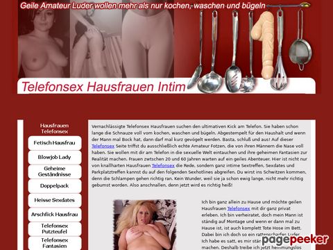 Telefonsex Hausfrauen - Vernachlässigte Ehestuten am heißen Hörer