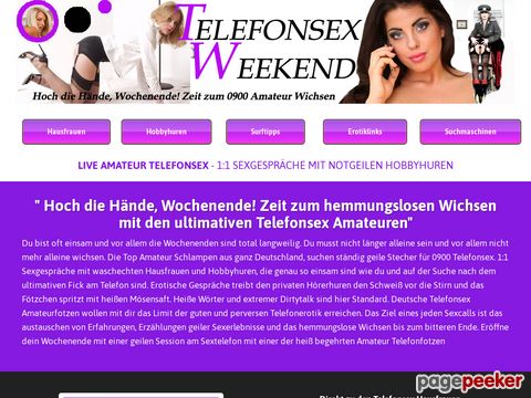 Details : Telefonsex Weekend - Das geile Amateursexportal